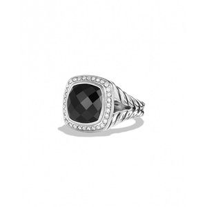 David Yurman Black Albion Ring with diamonds
